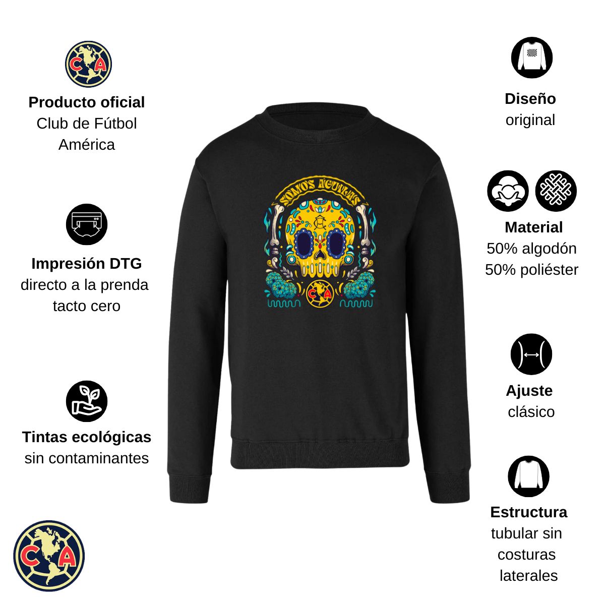 Sudadera Hombre América Día de Muertos