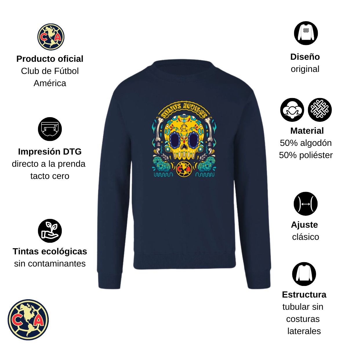 Sudadera Mujer América Día de Muertos