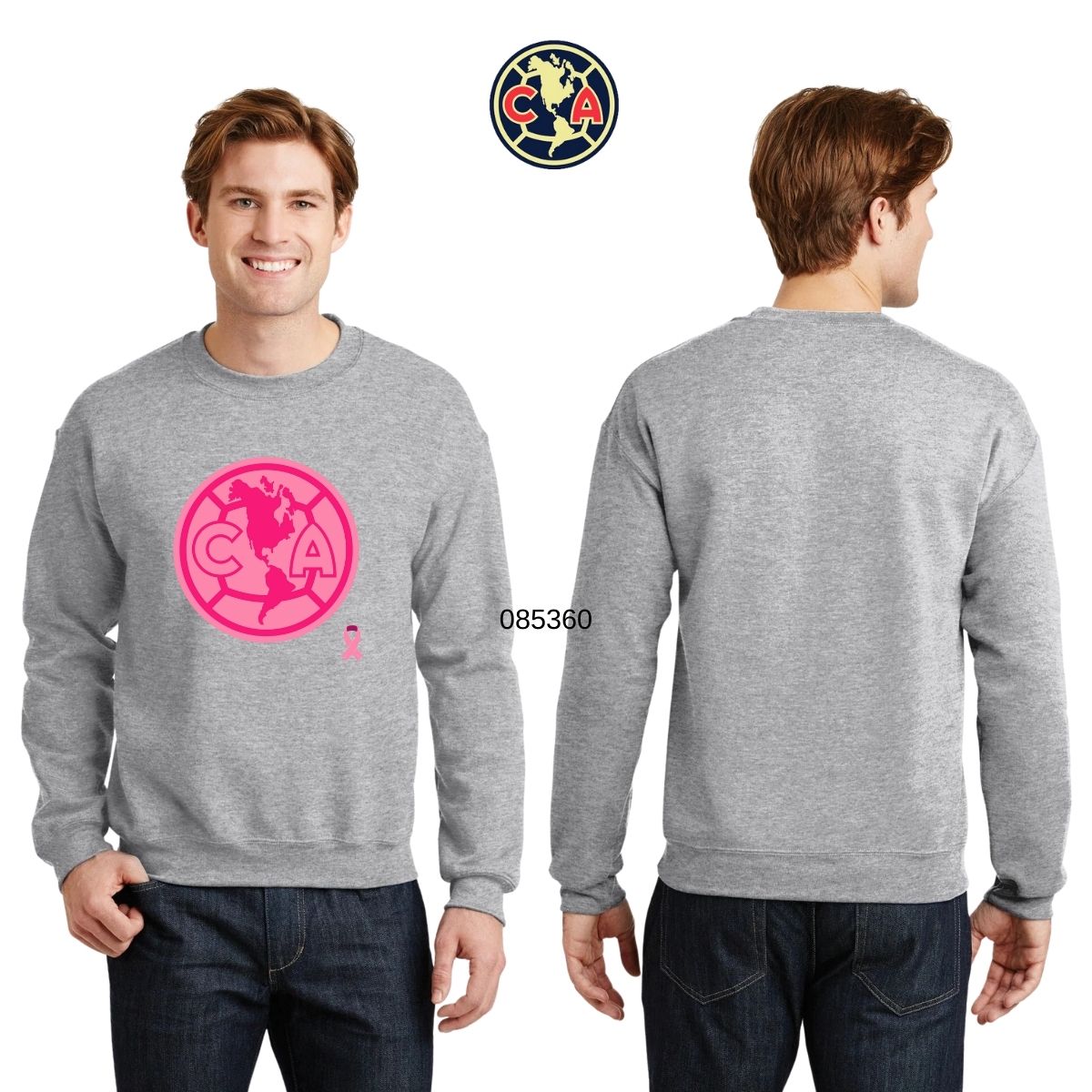 Sudadera Hombre América Logo Rosa