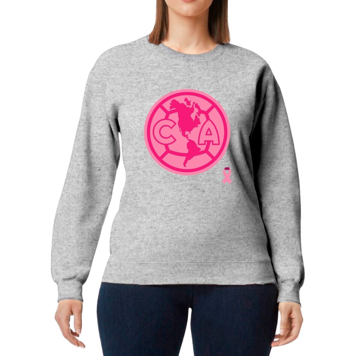 Sudadera Mujer América Logo Rosa