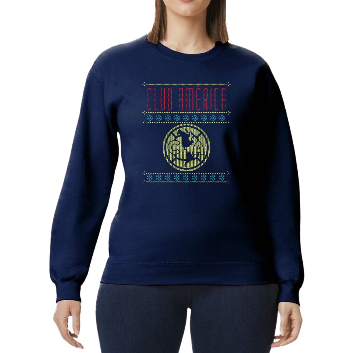 Sudadera Mujer América Navideña