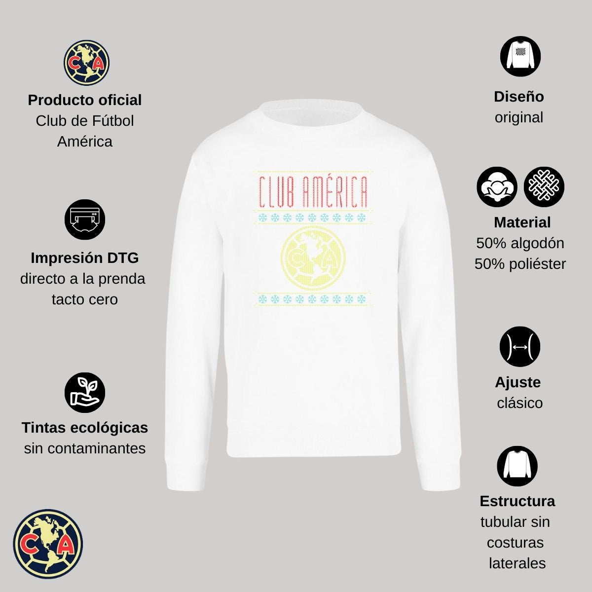 Sudadera Mujer América Navideña