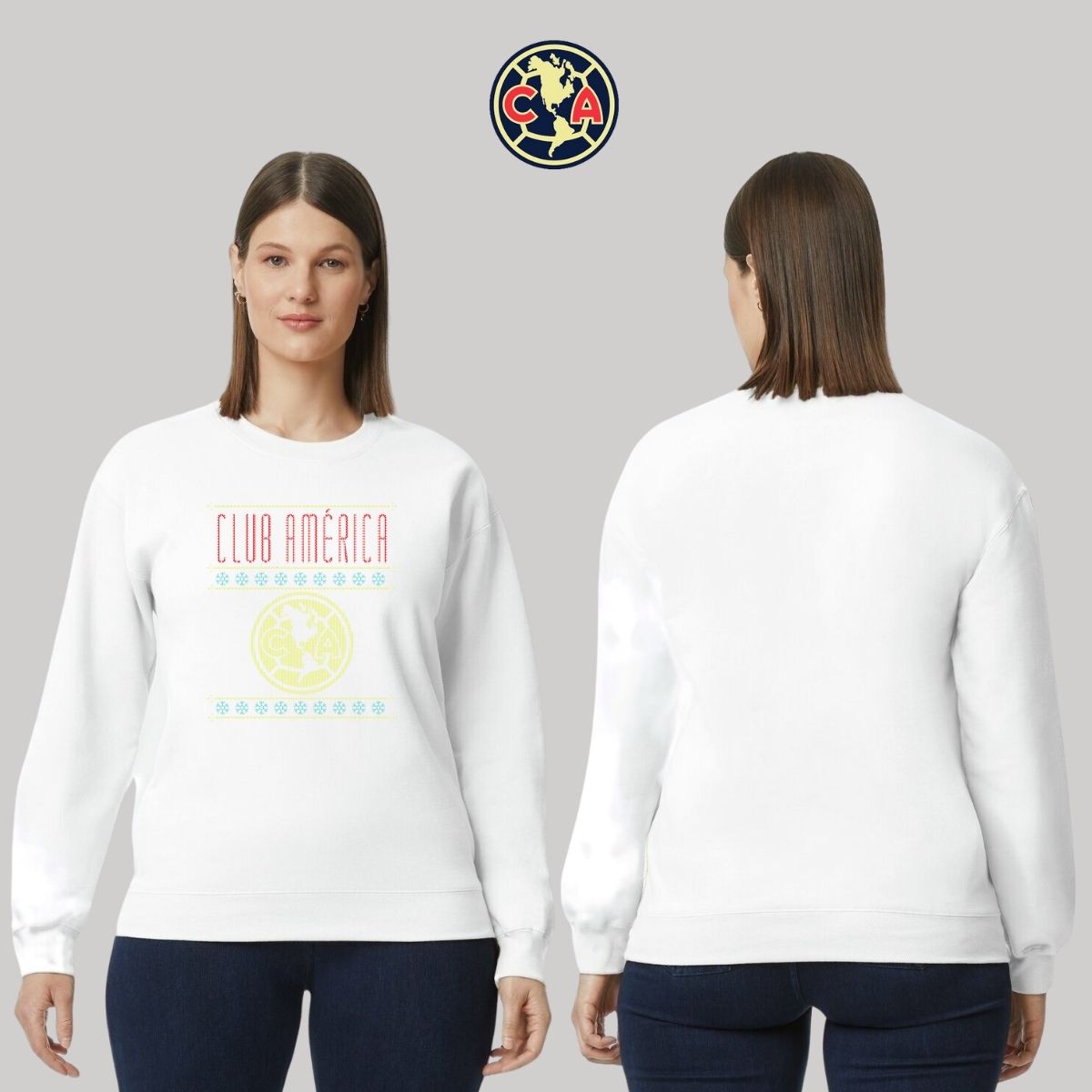 Sudadera Mujer América Navideña