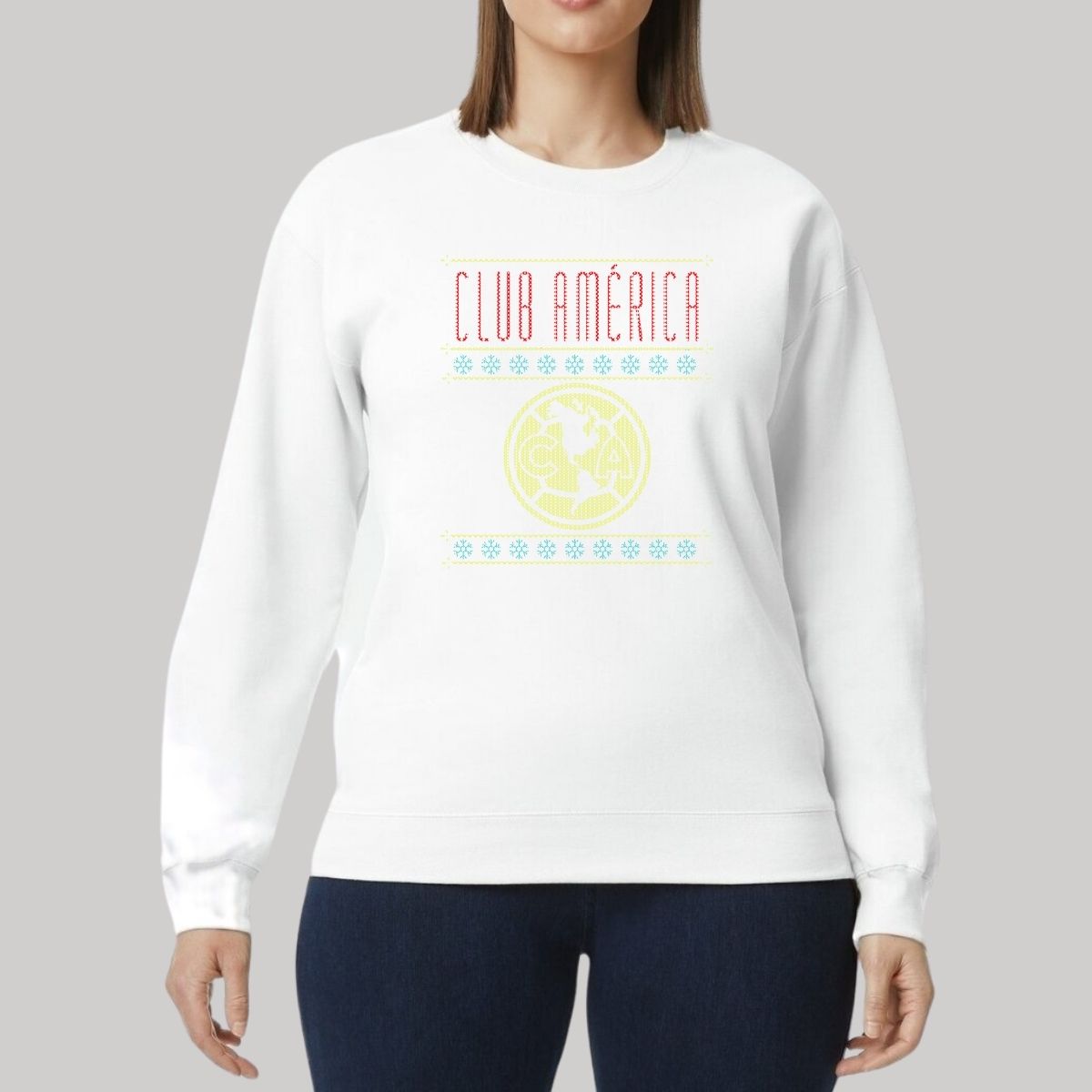 Sudadera Mujer América Navideña