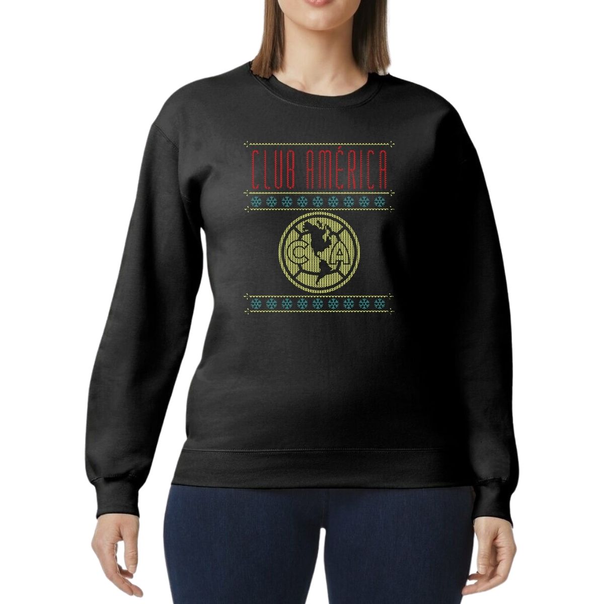 Sudadera Mujer América Navideña