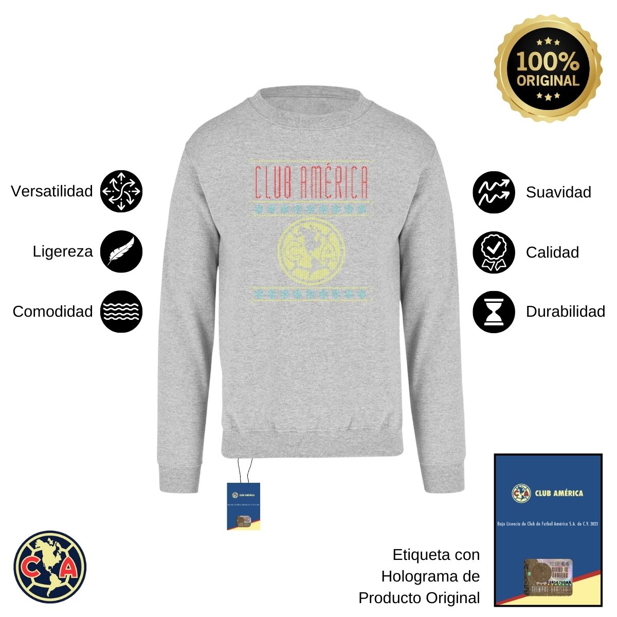 Sudadera Mujer América Navideña