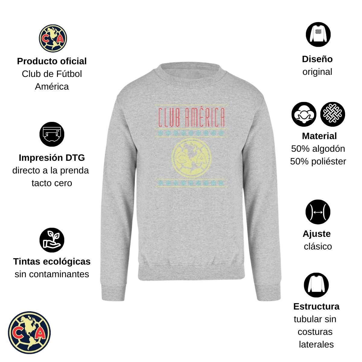 Sudadera Mujer América Navideña