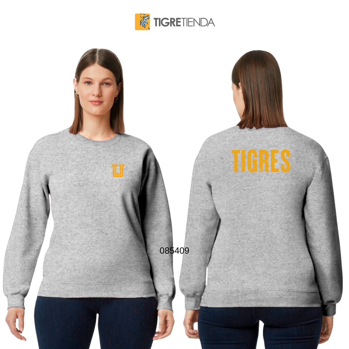 Sudadera Mujer Tigres UANL Logo U Amarillo