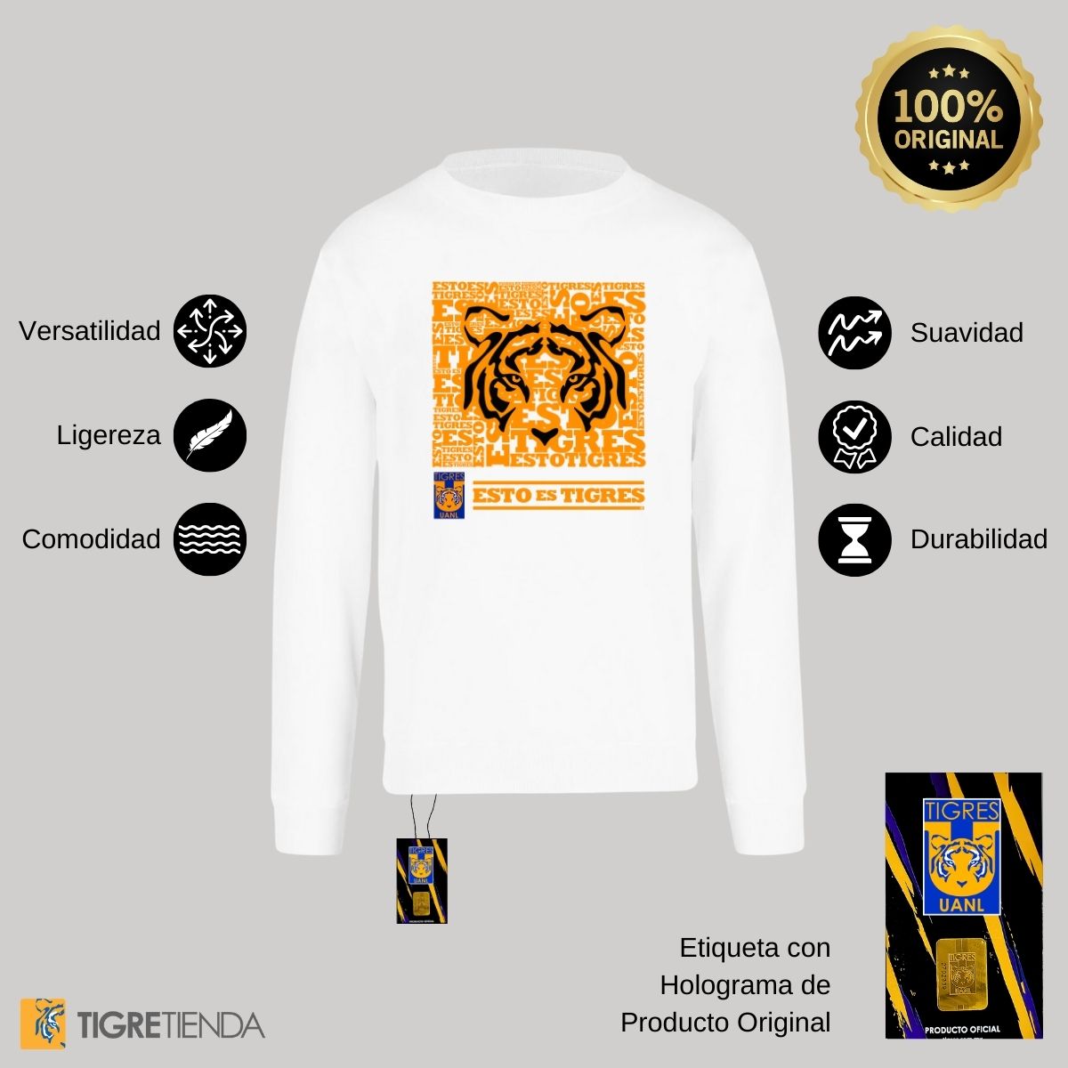 Sudadera Hombre Tigres UANL Esto es Tigres