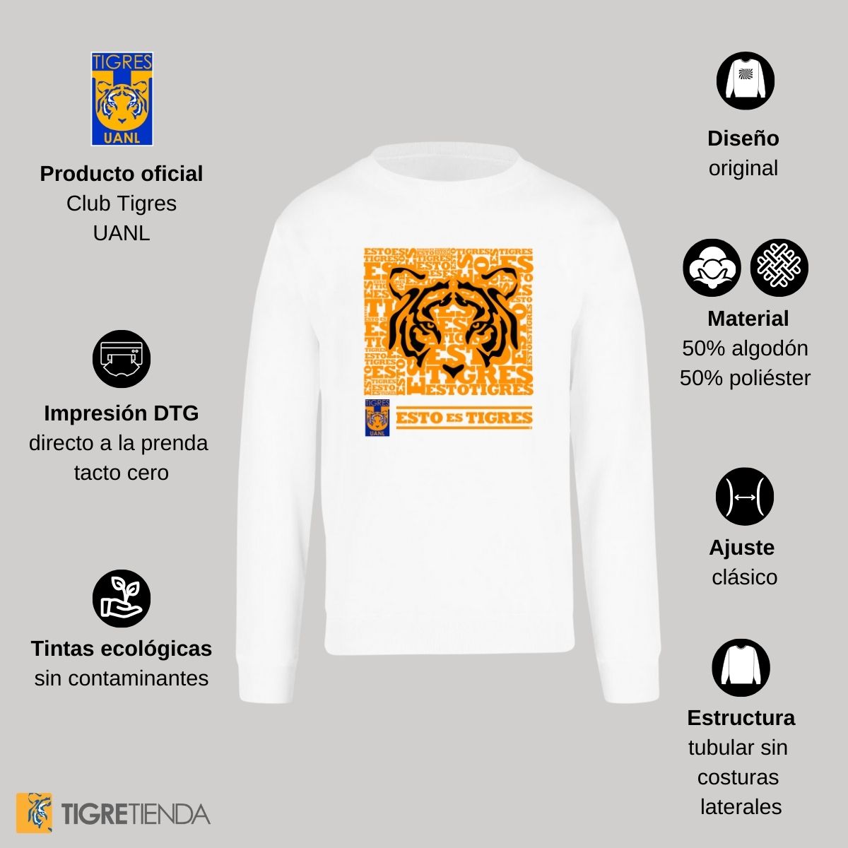 Sudadera Hombre Tigres UANL Esto es Tigres