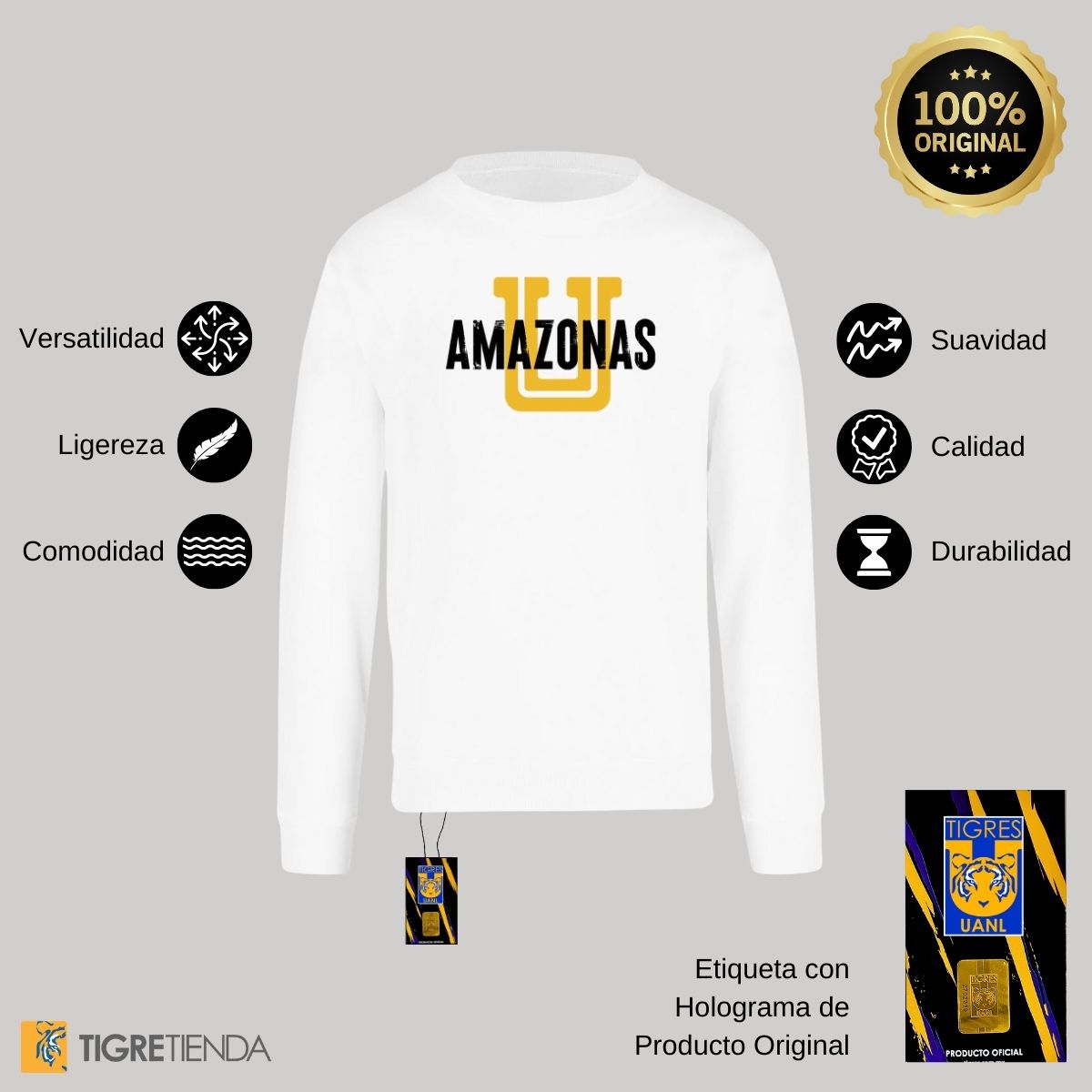 Sudadera Hombre Tigres UANL Amazonas