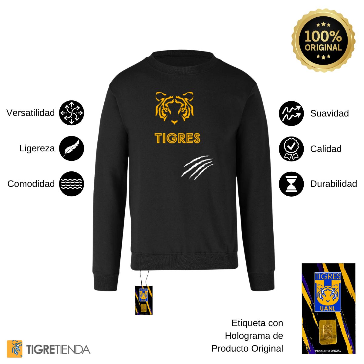 Sudadera Hombre Tigres UANL Zarpazo