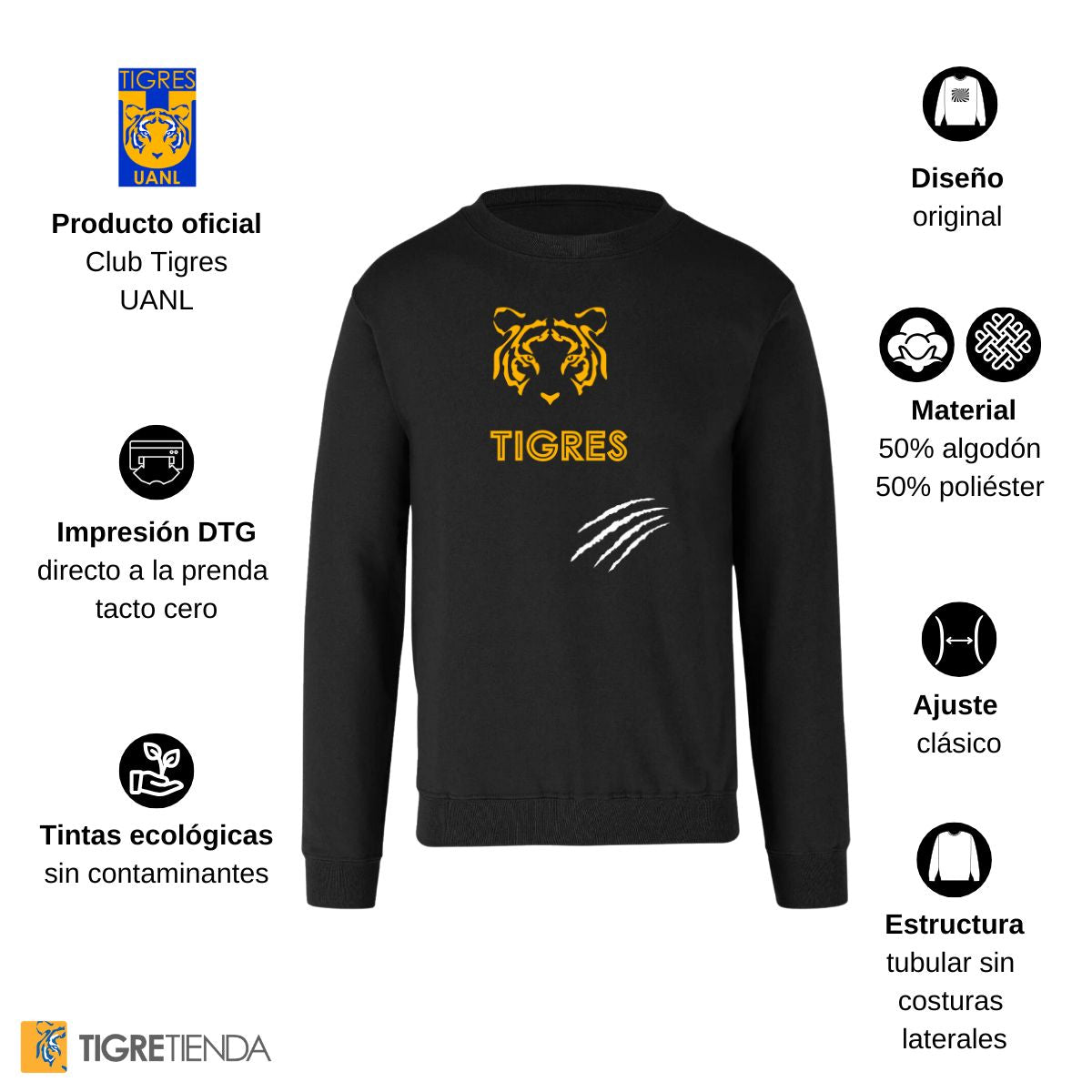 Sudadera Hombre Tigres UANL Zarpazo