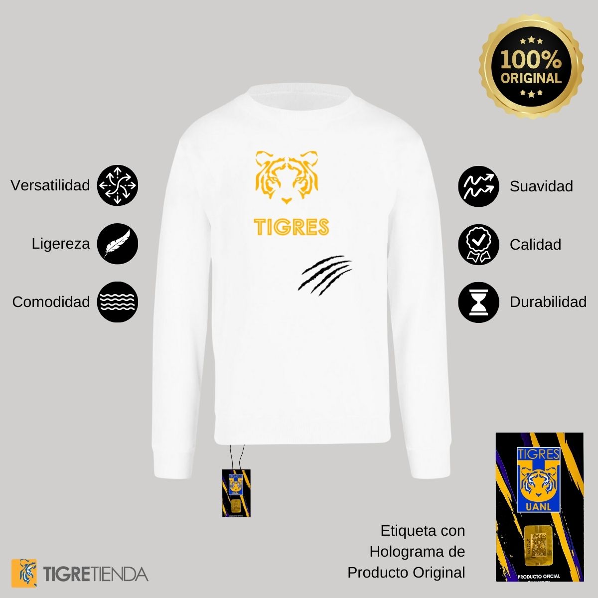 Sudadera Hombre Tigres UANL Zarpazo