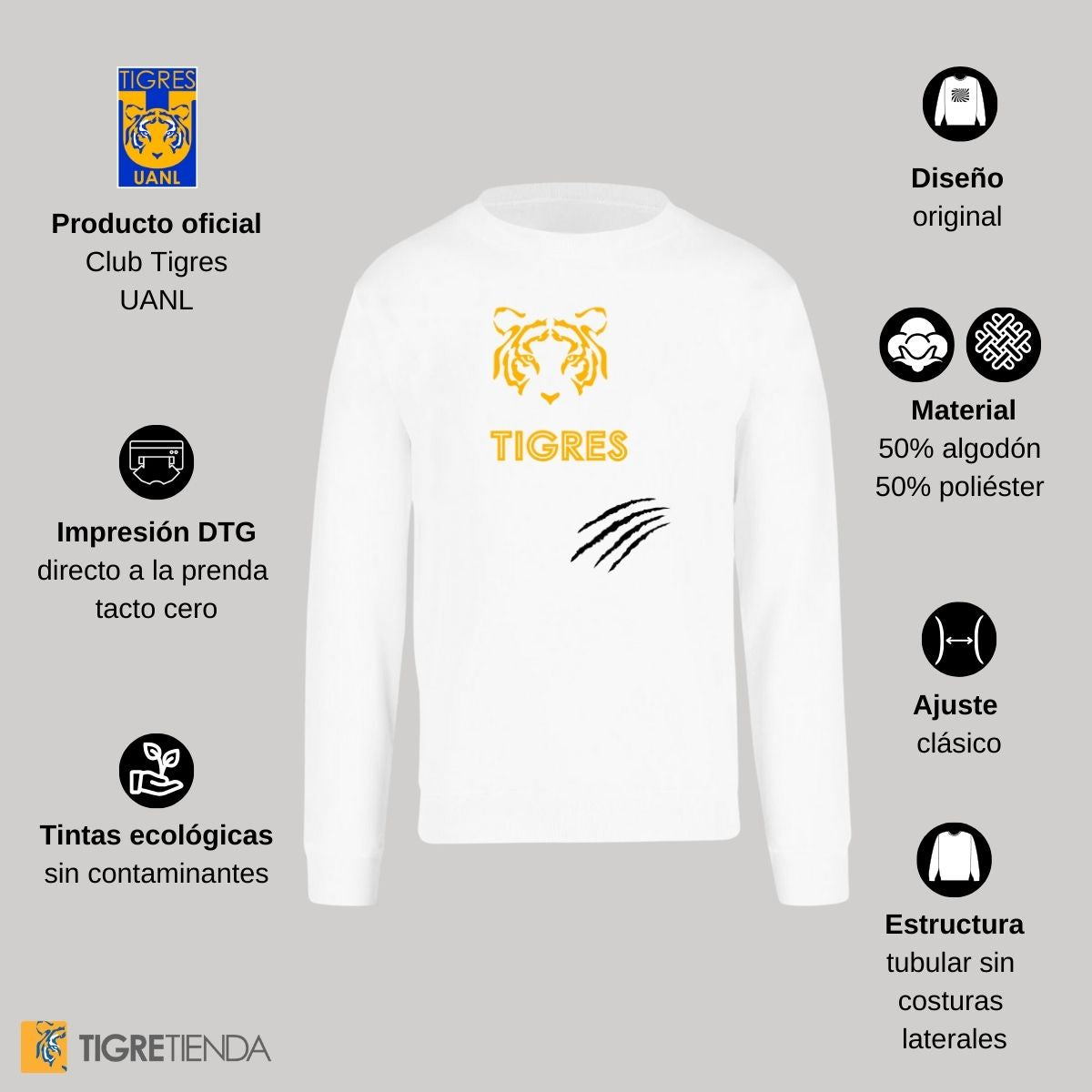 Sudadera Hombre Tigres UANL Zarpazo