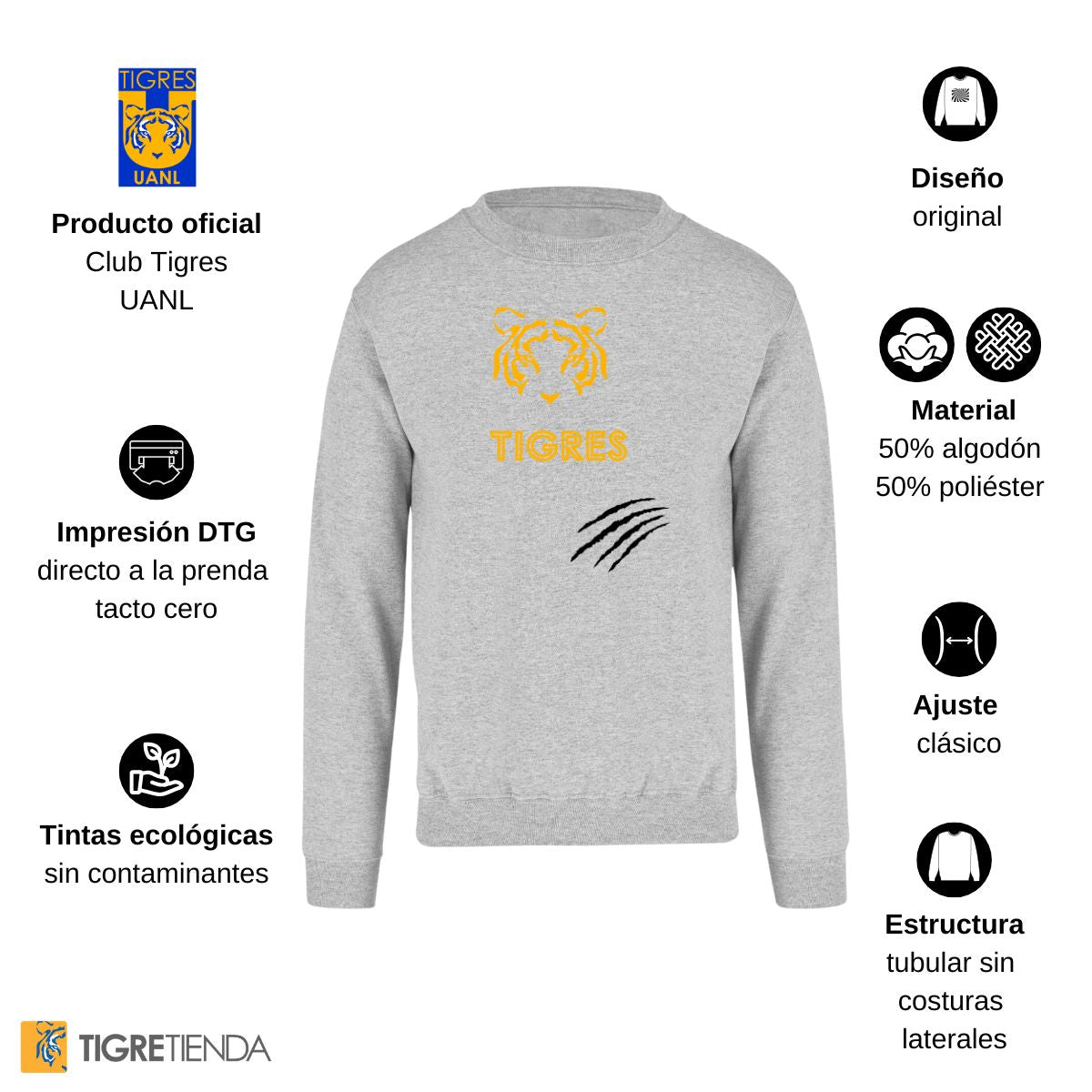 Sudadera Hombre Tigres UANL Zarpazo