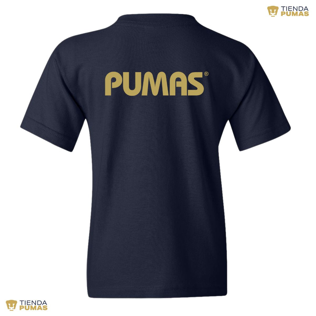 Playera Niños Pumas UNAM Logo Vinil Dorado