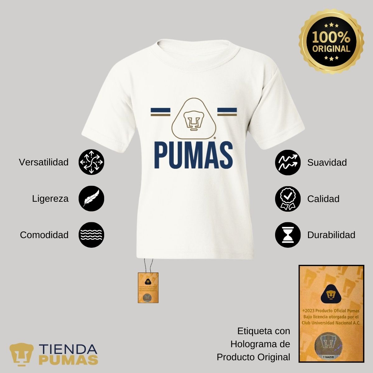 Playera Niños Pumas UNAM Insignia