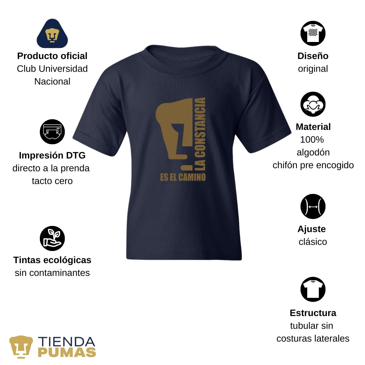 Playera Niños Pumas UNAM La constancia