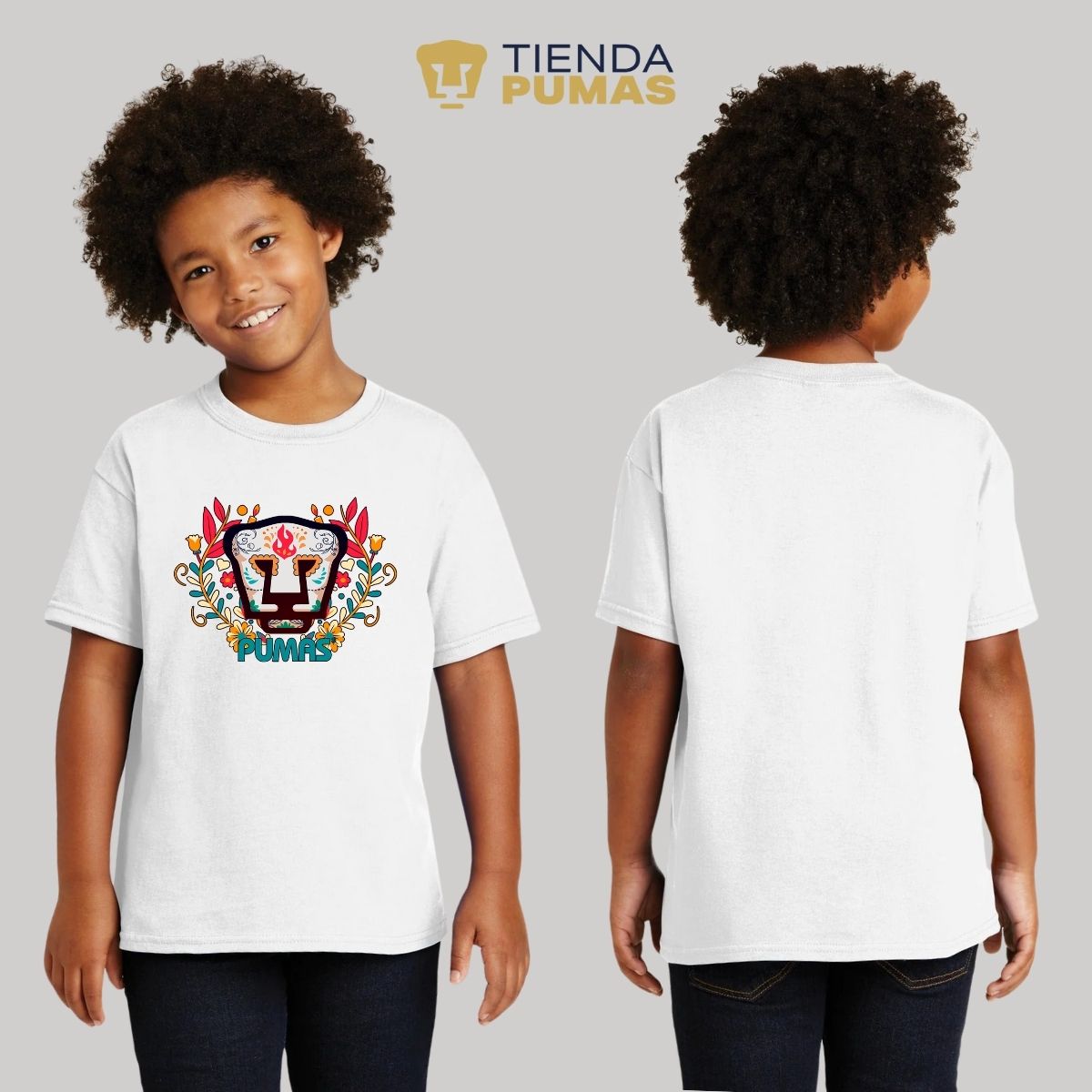 Playera Niños Pumas UNAM Día de Muertos