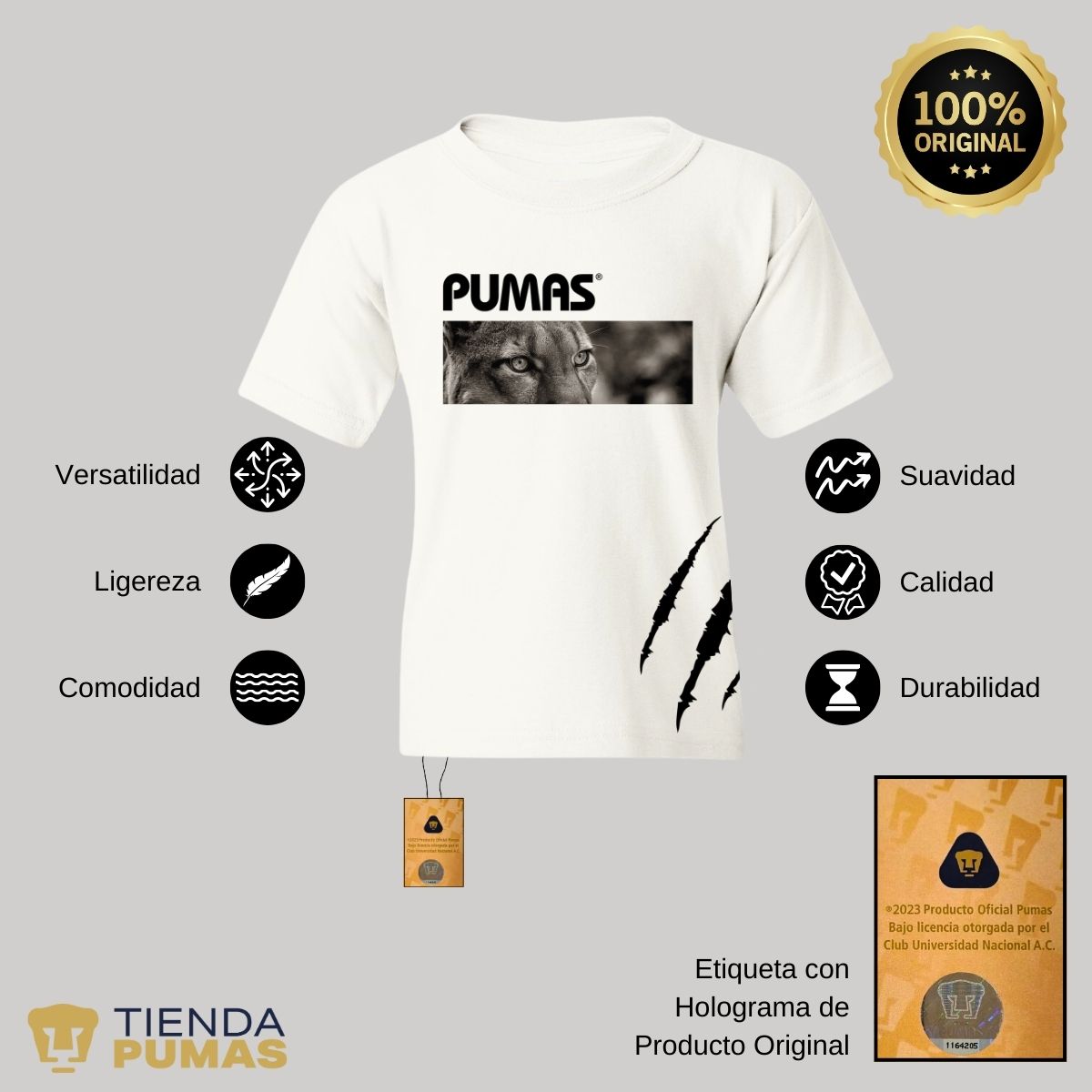 Playera Niños Pumas UNAM Enfoque