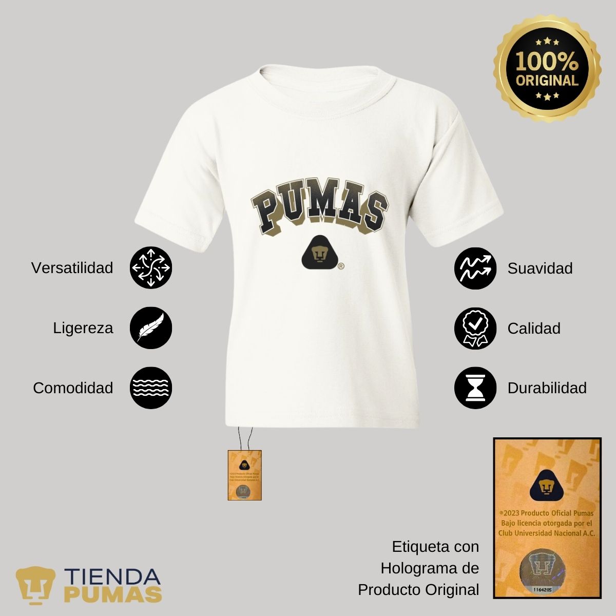 Playera Niños Pumas UNAM Pumas 3D