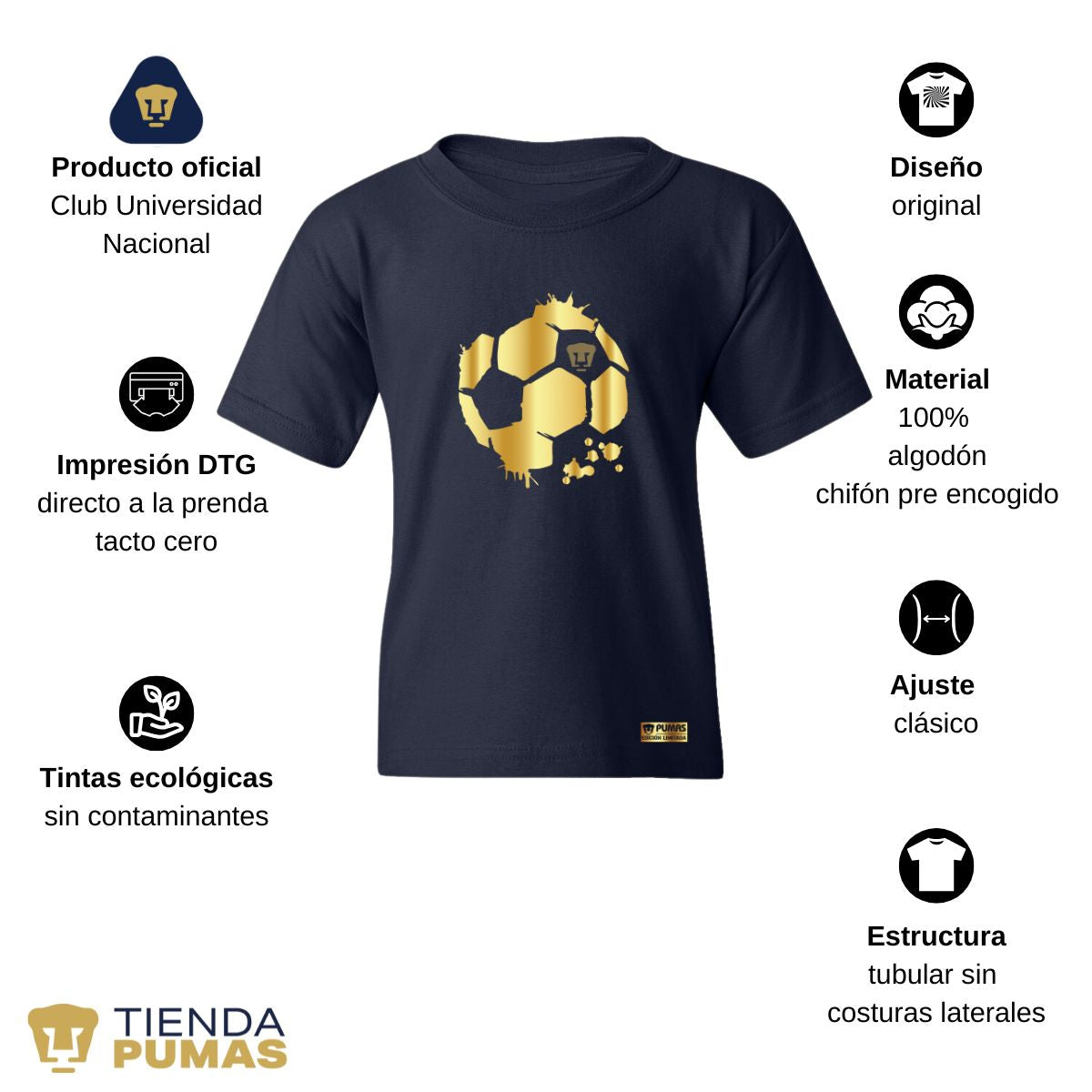 Playera Niños Pumas UNAM Edición limitada 2