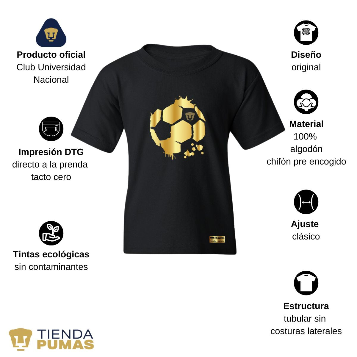 Playera Niños Pumas UNAM Edición limitada 2