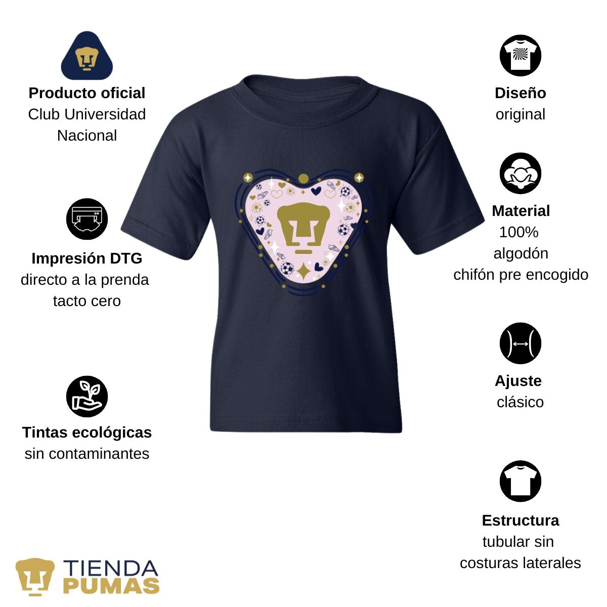 Playera Niños Pumas UNAM Mi pasión