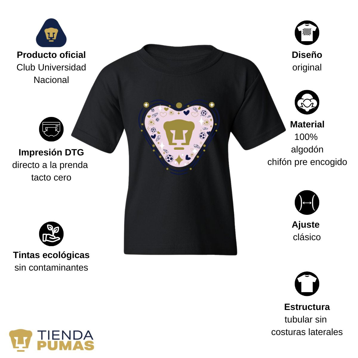 Playera Niños Pumas UNAM Mi pasión