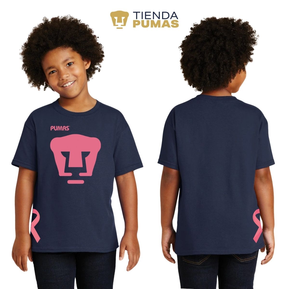 Playera Niños Pumas UNAM Mes rosa