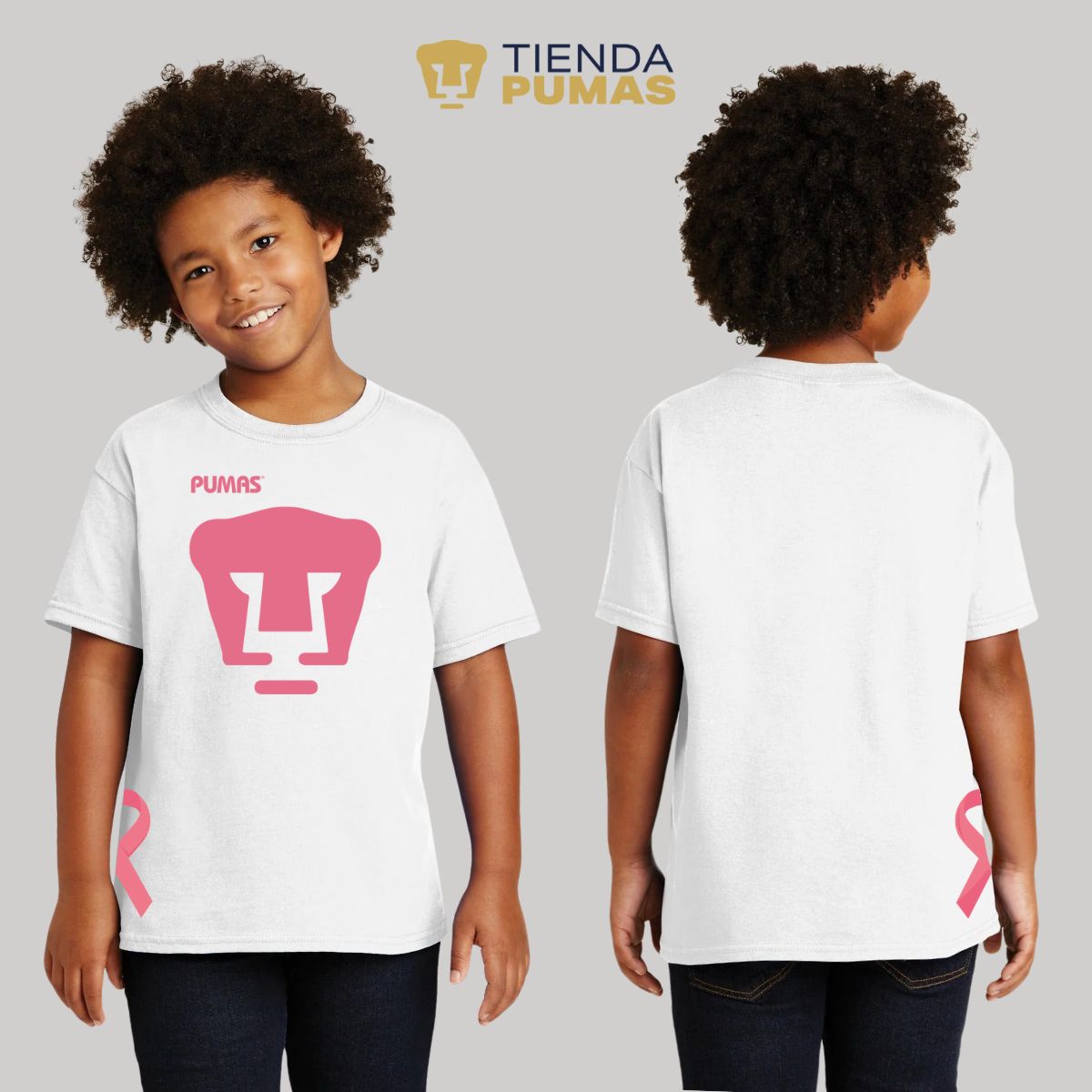 Playera Niños Pumas UNAM Mes rosa