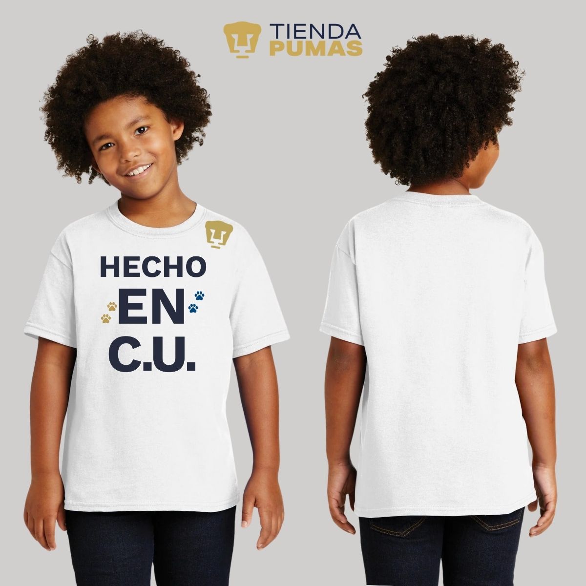 Playera Niños Pumas UNAM Hecho en C.U. DTG-Vinil