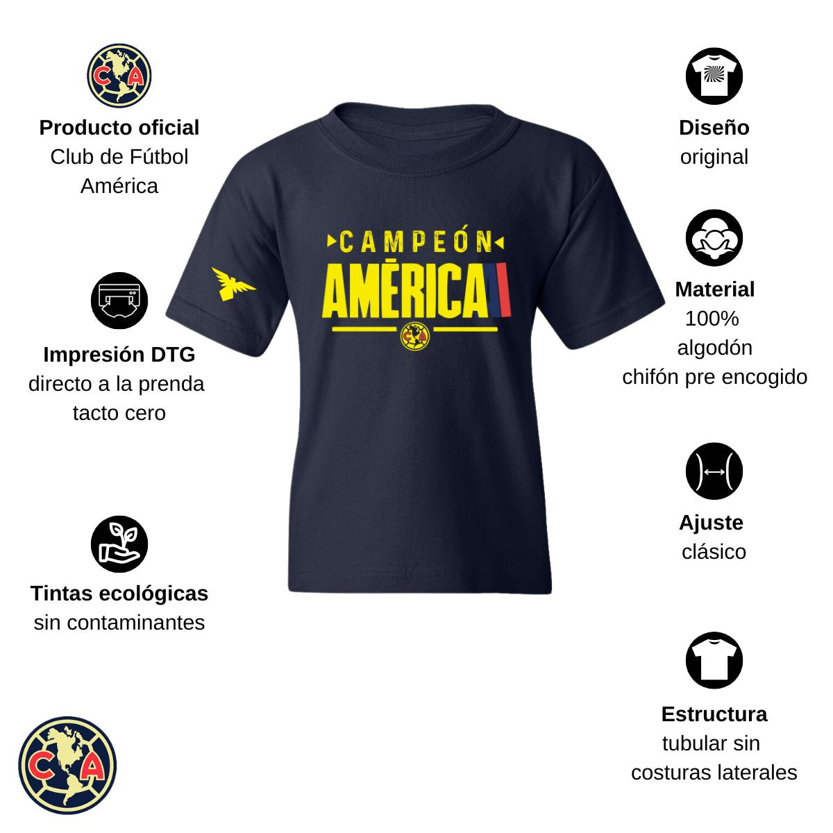 Playera Niños América Campeón