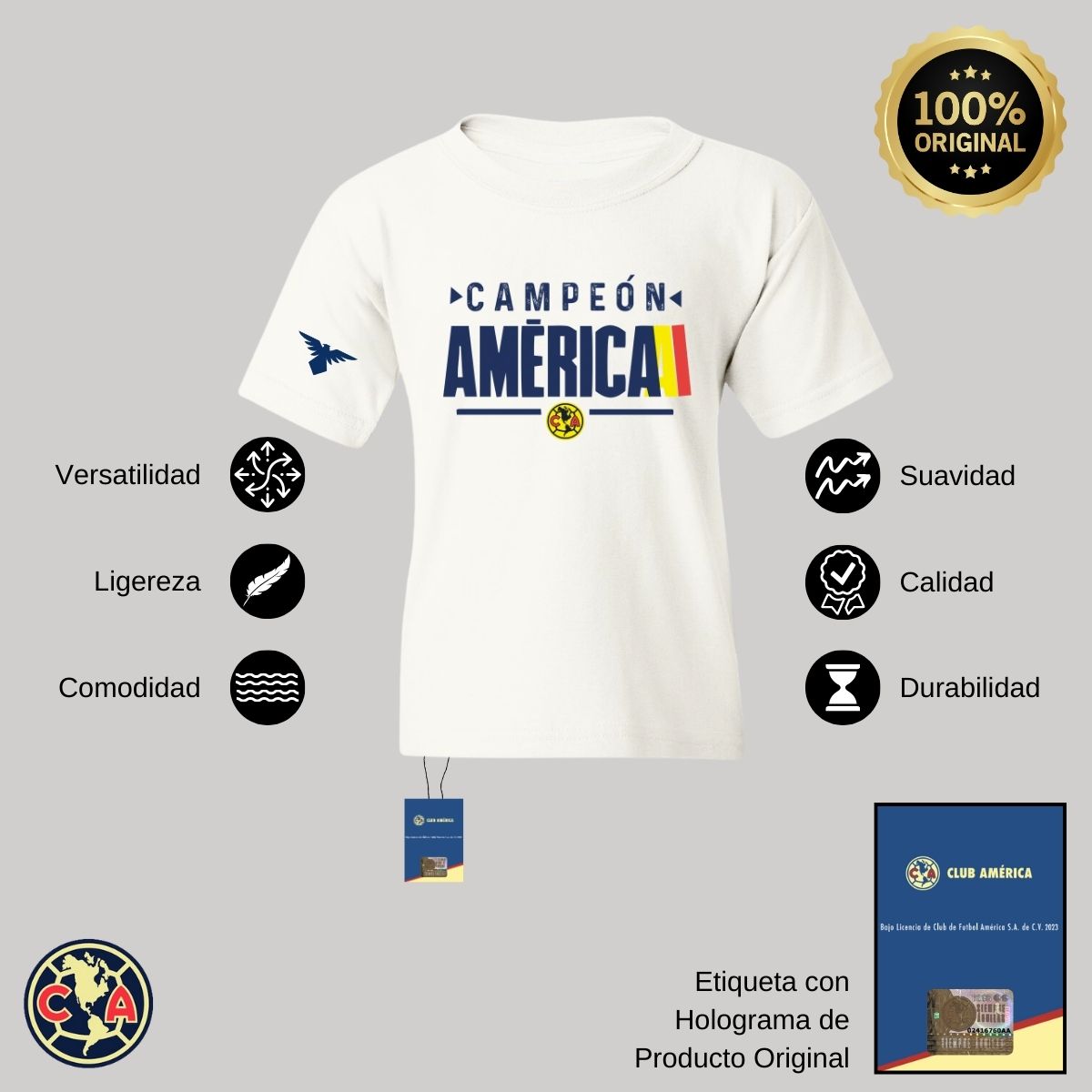 Playera Niños América Campeón