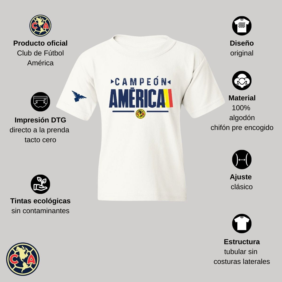 Playera Niños América Campeón