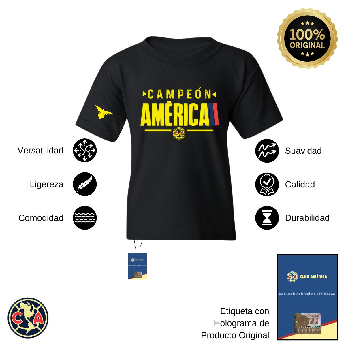 Playera Niños América Campeón