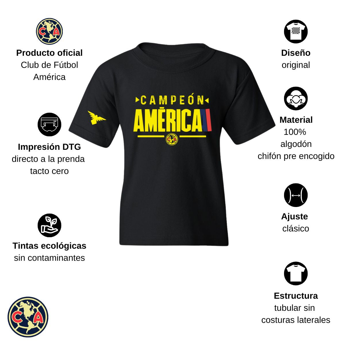 Playera Niños América Campeón