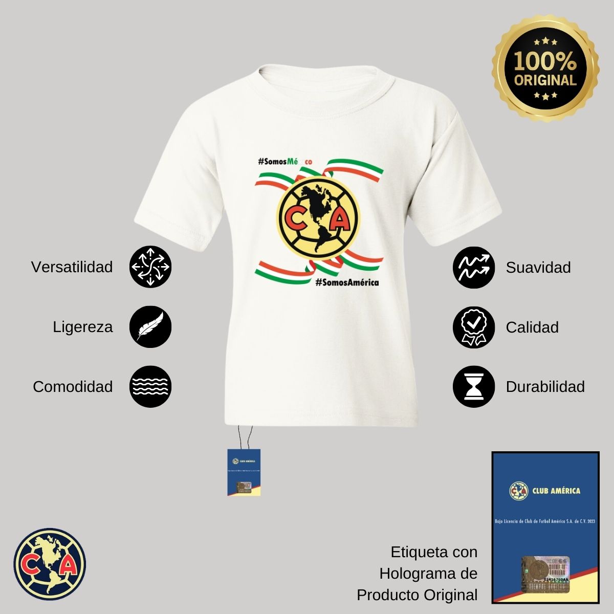 Playera Niños América Independencia México