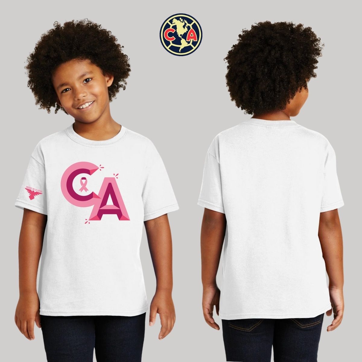 Playera Niños América Mes Rosa