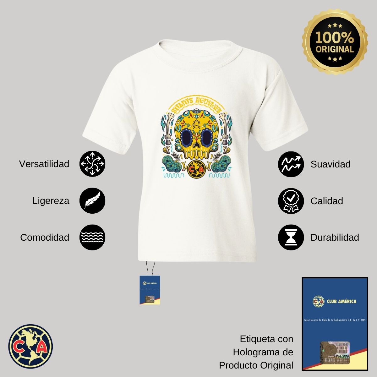 Playera Niños América Día de Muertos