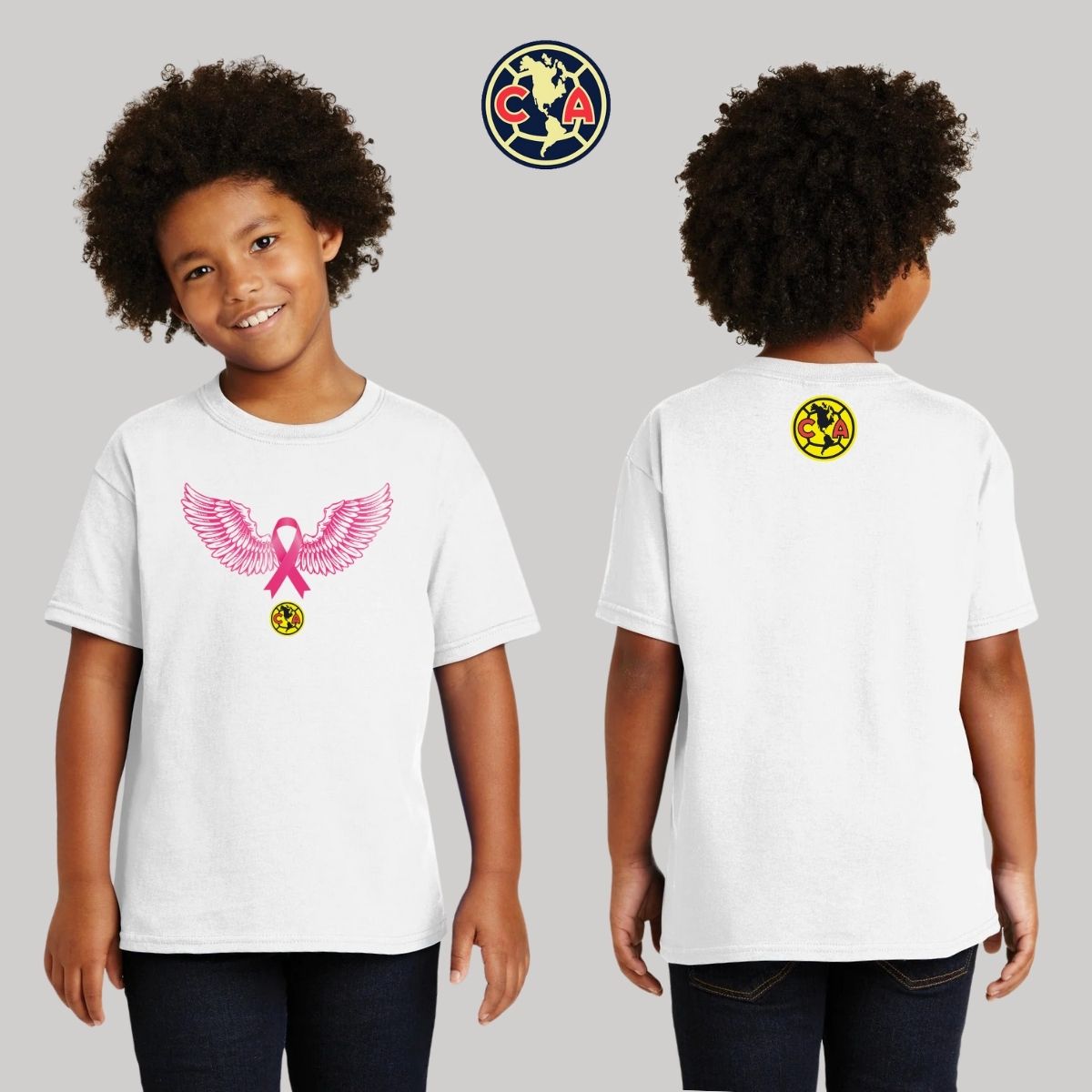 Playera Niños América Vs Cáncer Mama