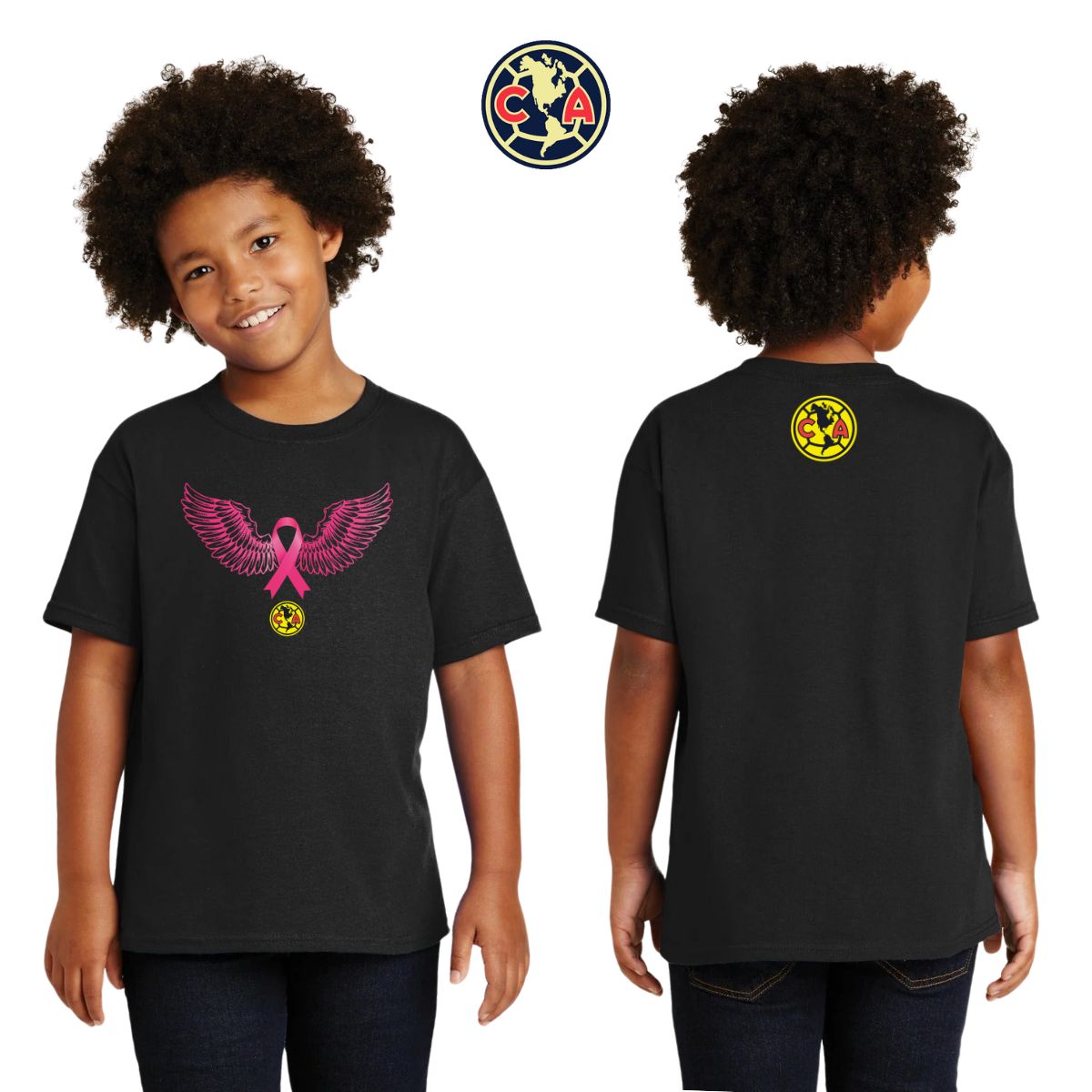 Playera Niños América Vs Cáncer Mama