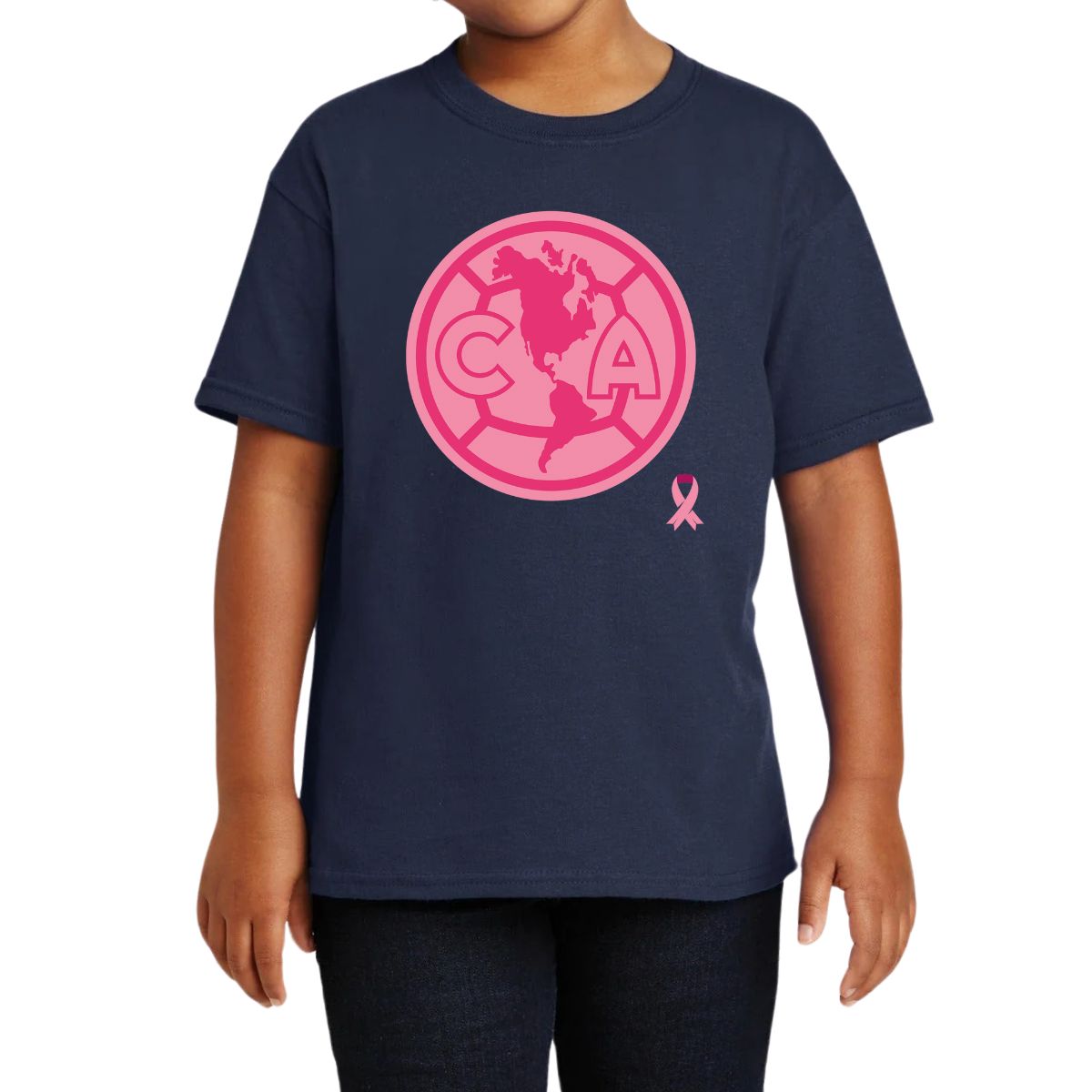 Playera Niños América Logo Rosa