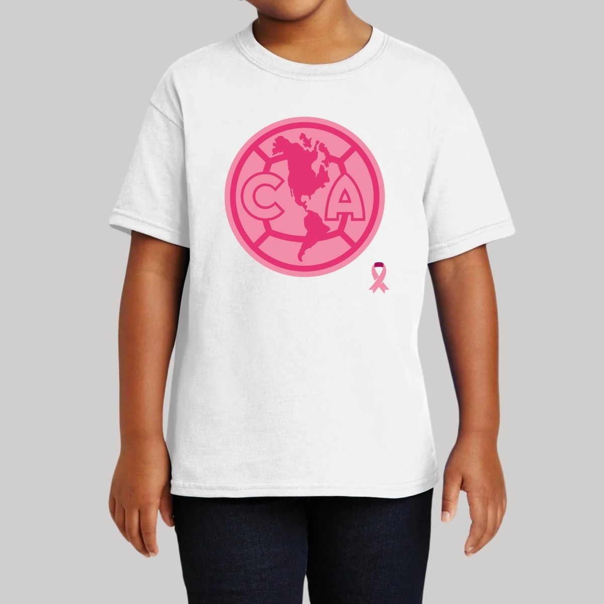 Playera Niños América Logo Rosa