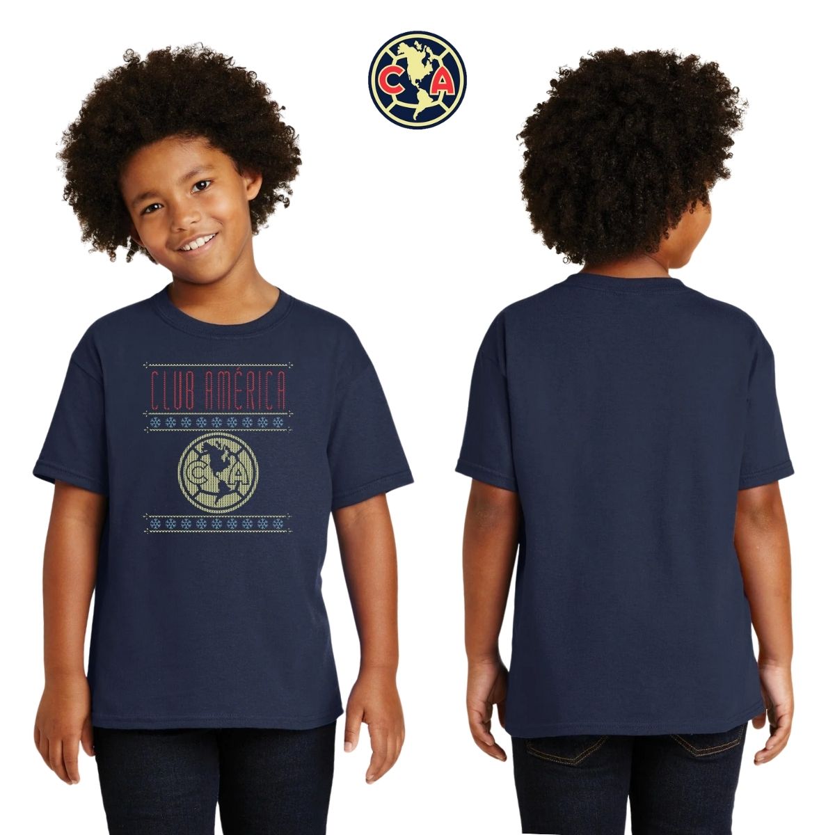 Playera Niños América Navideña