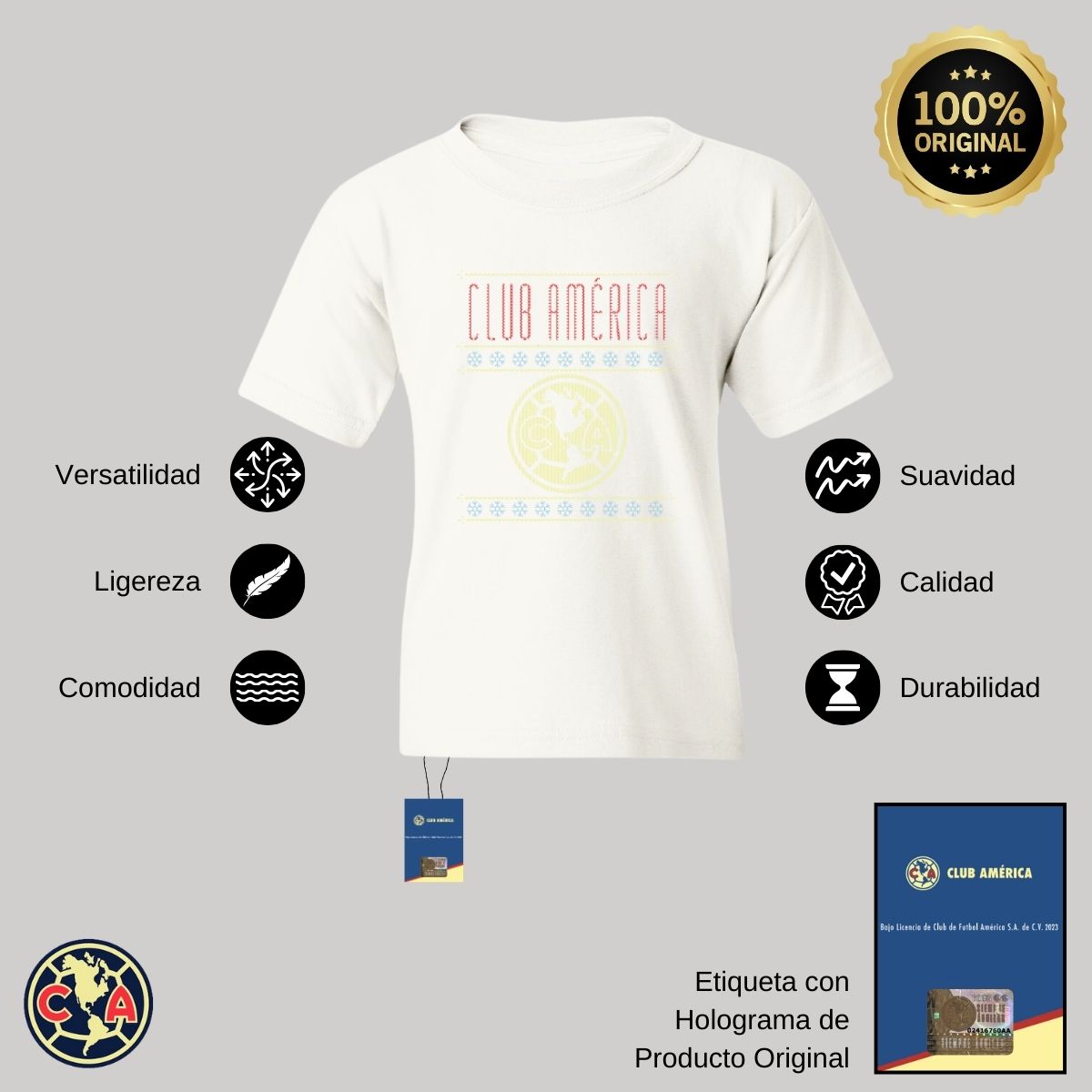 Playera Niños América Navideña