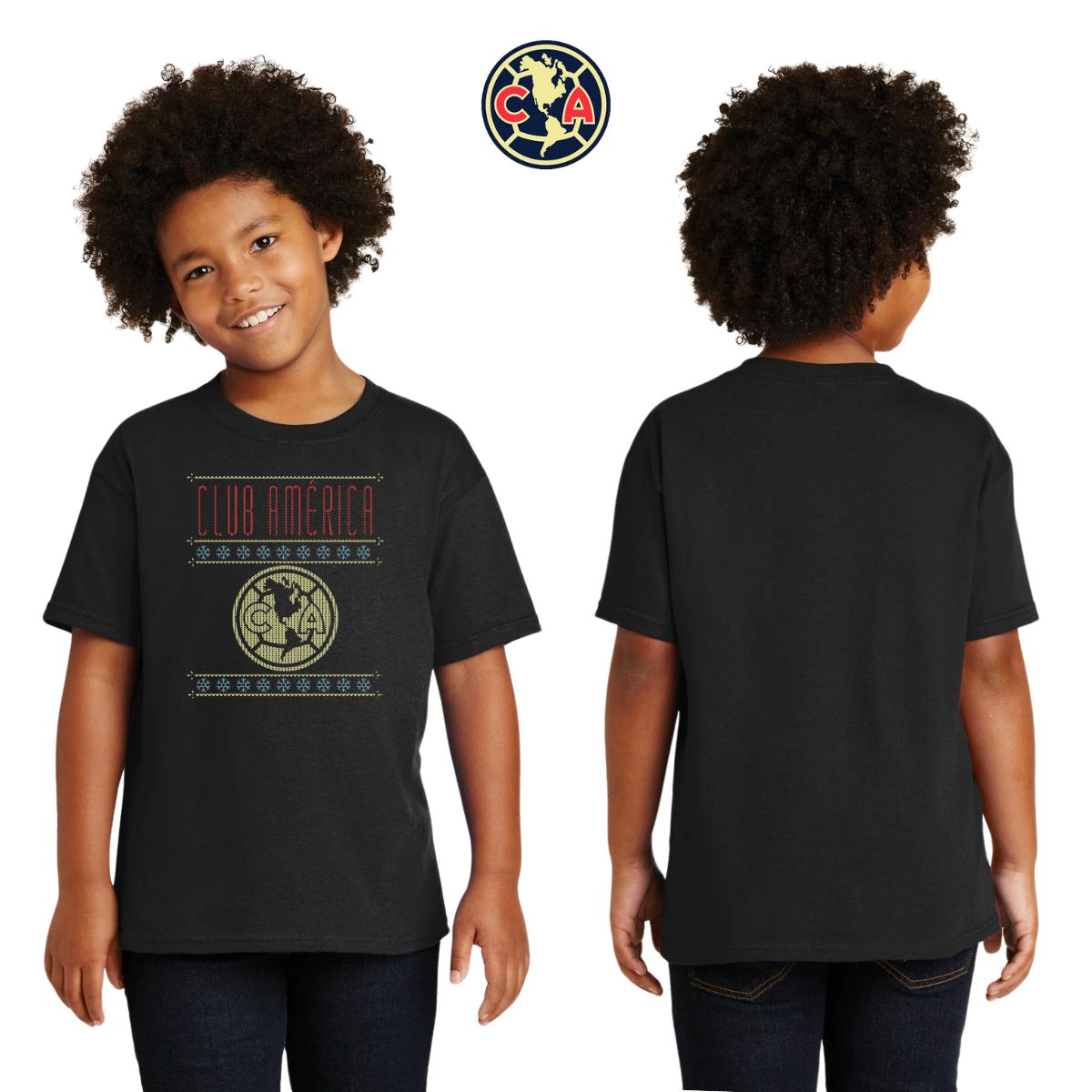 Playera Niños América Navideña