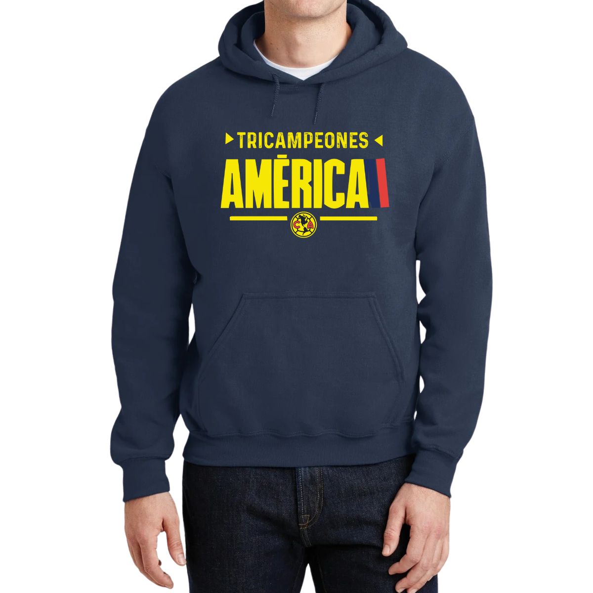 Sudadera Hombre Hoodie América Tricampeón