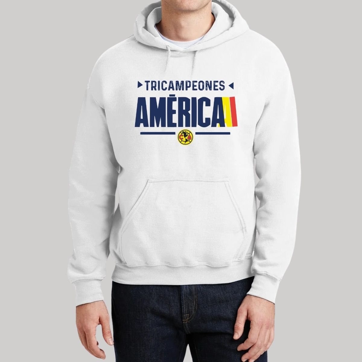 Sudadera Hombre Hoodie América Tricampeón